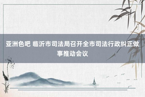 亚洲色吧 临沂市司法局召开全市司法行政纠正做事推动会议