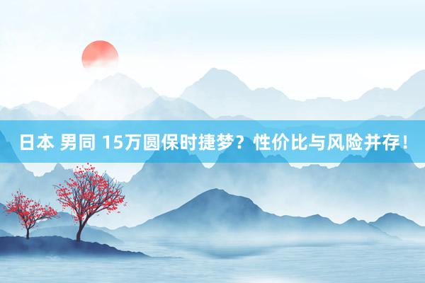 日本 男同 15万圆保时捷梦？性价比与风险并存！