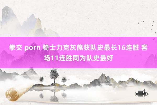 拳交 porn 骑士力克灰熊获队史最长16连胜 客场11连胜同为队史最好