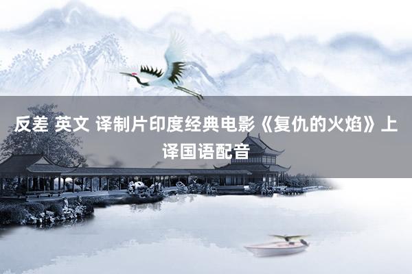 反差 英文 译制片印度经典电影《复仇的火焰》上译国语配音